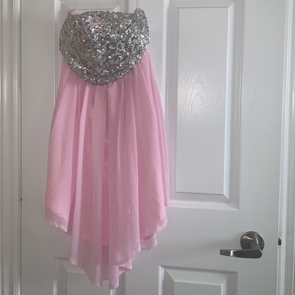 Pink and Silver Sequence Dress